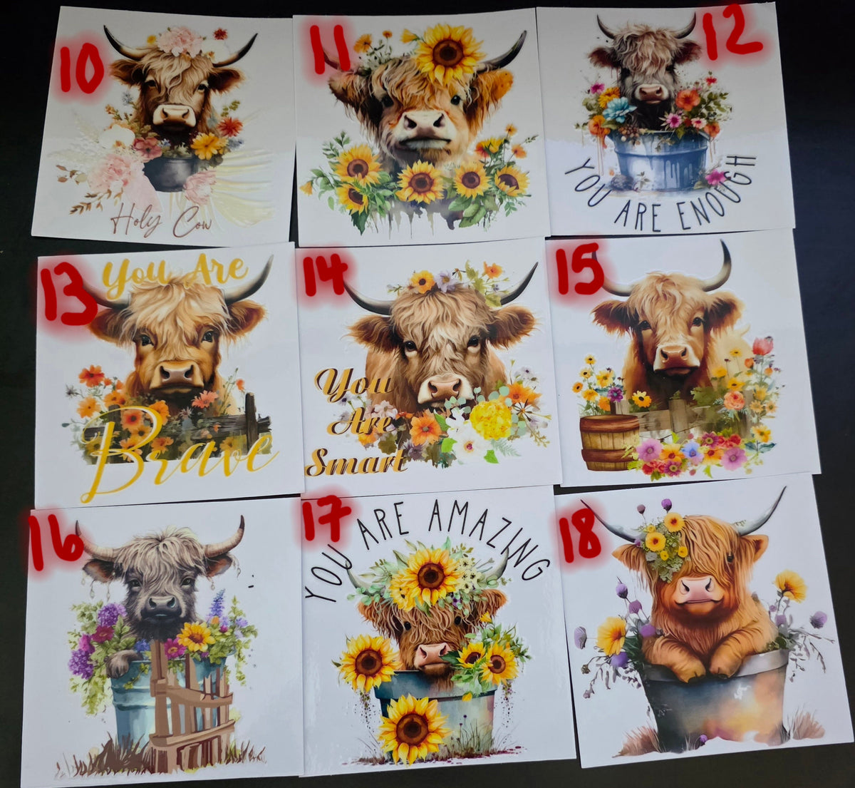 Sticker designs assorted
