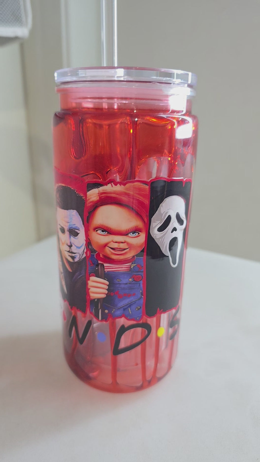 20 Oz Acrylic Drip Snow Globe Tumbler